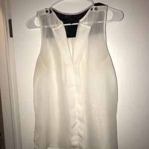 Sheer Sleeveless Lace Shirt